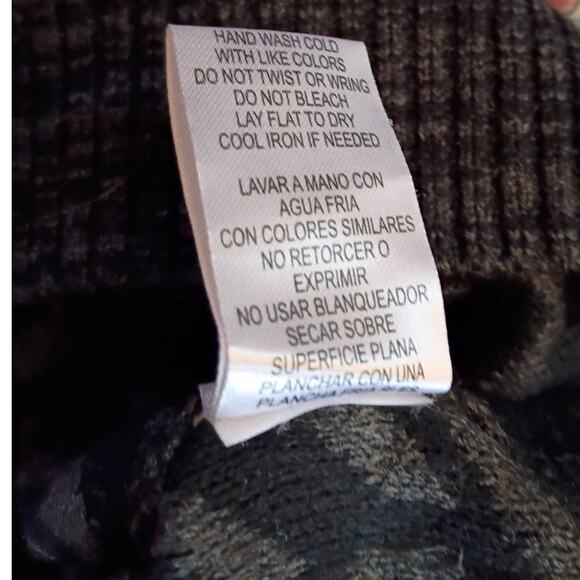 My Michelle black gray geometric sweater dress l cozy winter knit bodycon casual - Picture 10 of 10